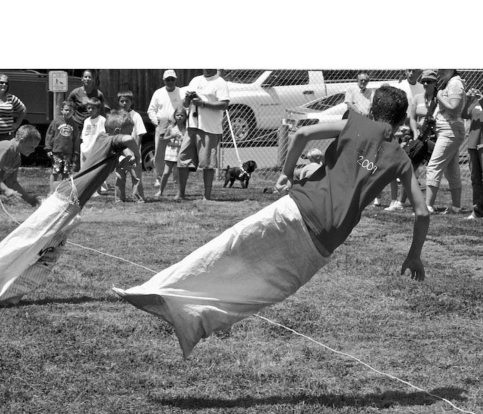 July 4th sack races