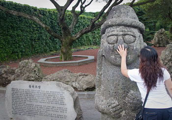 Woman Touching Touch Dol hareubang