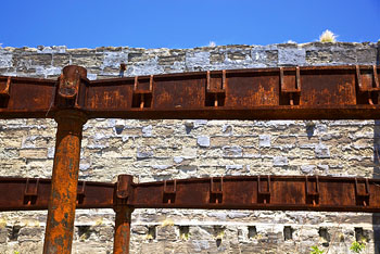 Rusty Beams from the Royal Naval Dockyard in Bermuda